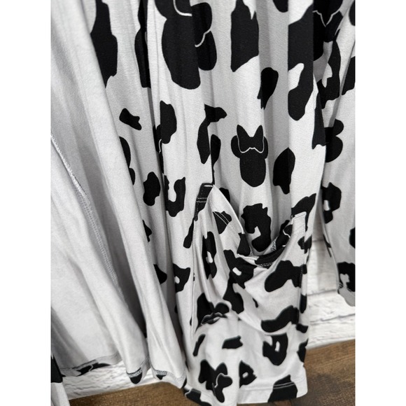 Torrid Disney Minnie Mouse Leopard Print Open Front Cardigan Gray Black Womens 2 - Picture 7 of 10